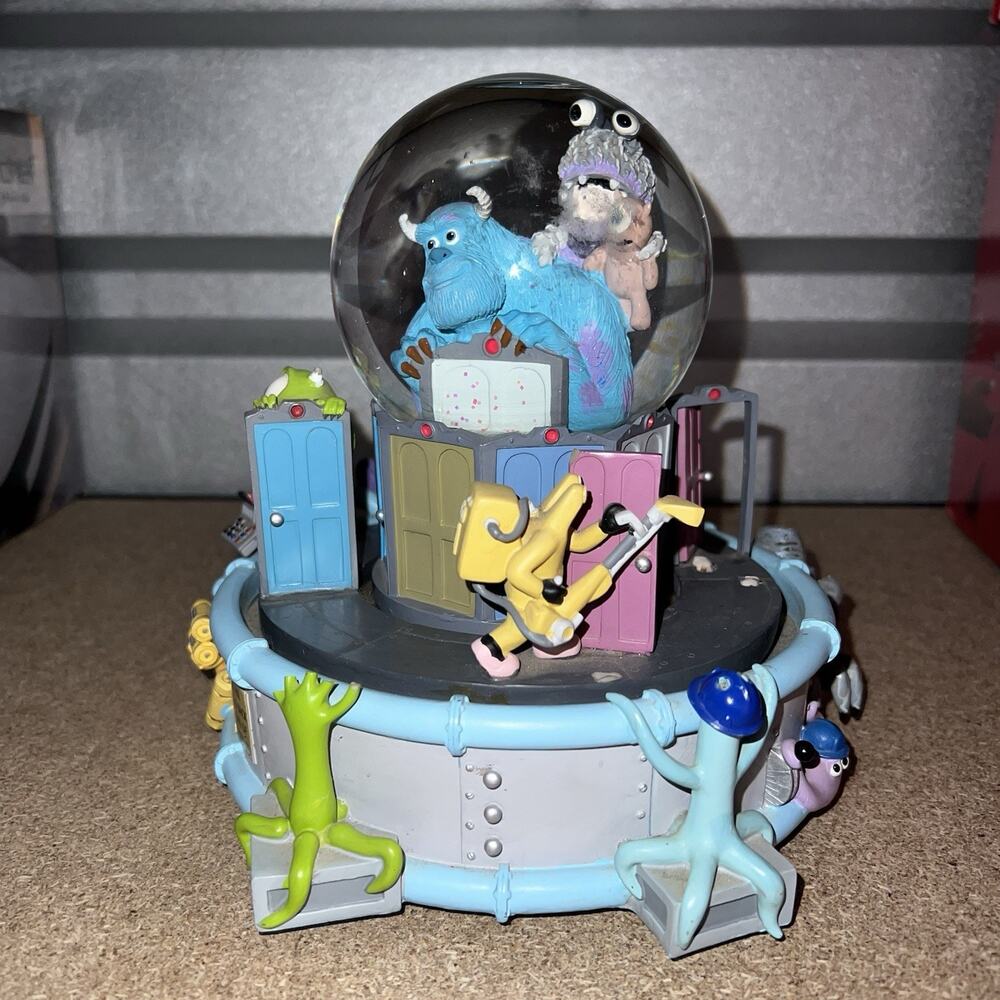 DISNEY MONSTERS INC SNOW GLOBE IF I DIDN’T HAVE YOU MOTION- FLAWED - SEE PHOTOS